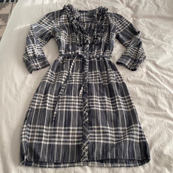 Banana Republic Dresses & Skirts - Banana Republic plaid cotton front button dress